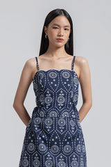 Navy Embroidered Tola