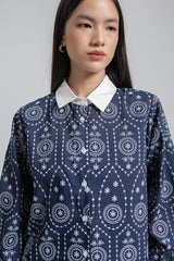 Navy Embroidered Veda