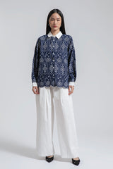 Navy Embroidered Veda