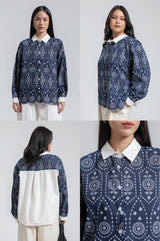 Navy Embroidered Veda