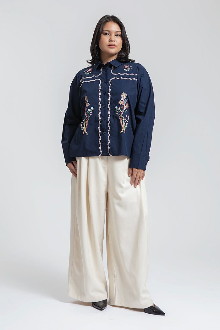 Navy Embroidery Efta