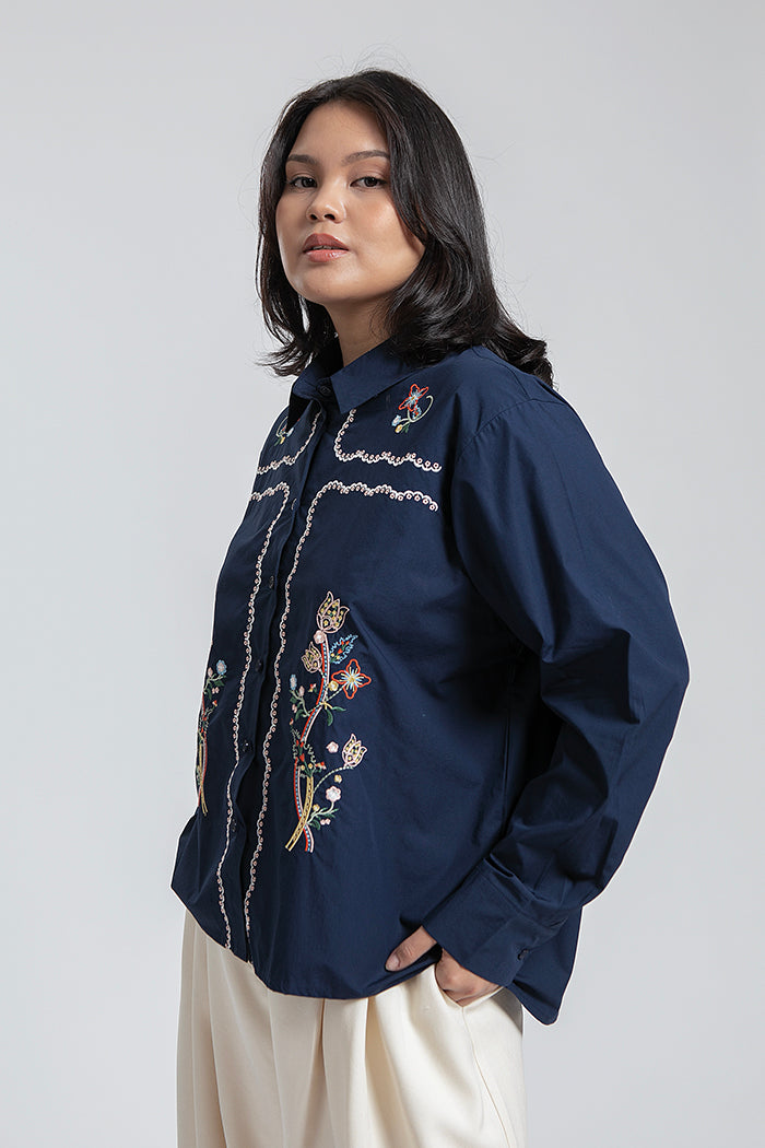 Navy Embroidery Efta