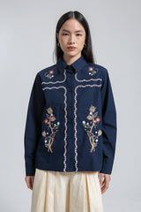 Navy Embroidery Efta