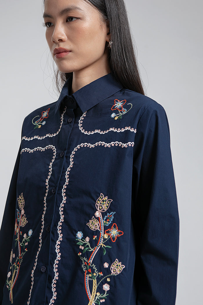 Navy Embroidery Efta