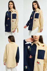 Defect Sale - Navy Embroidery Katrina