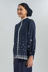 Navy Embroidery Nadra
