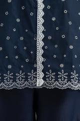 Navy Embroidery Nadra