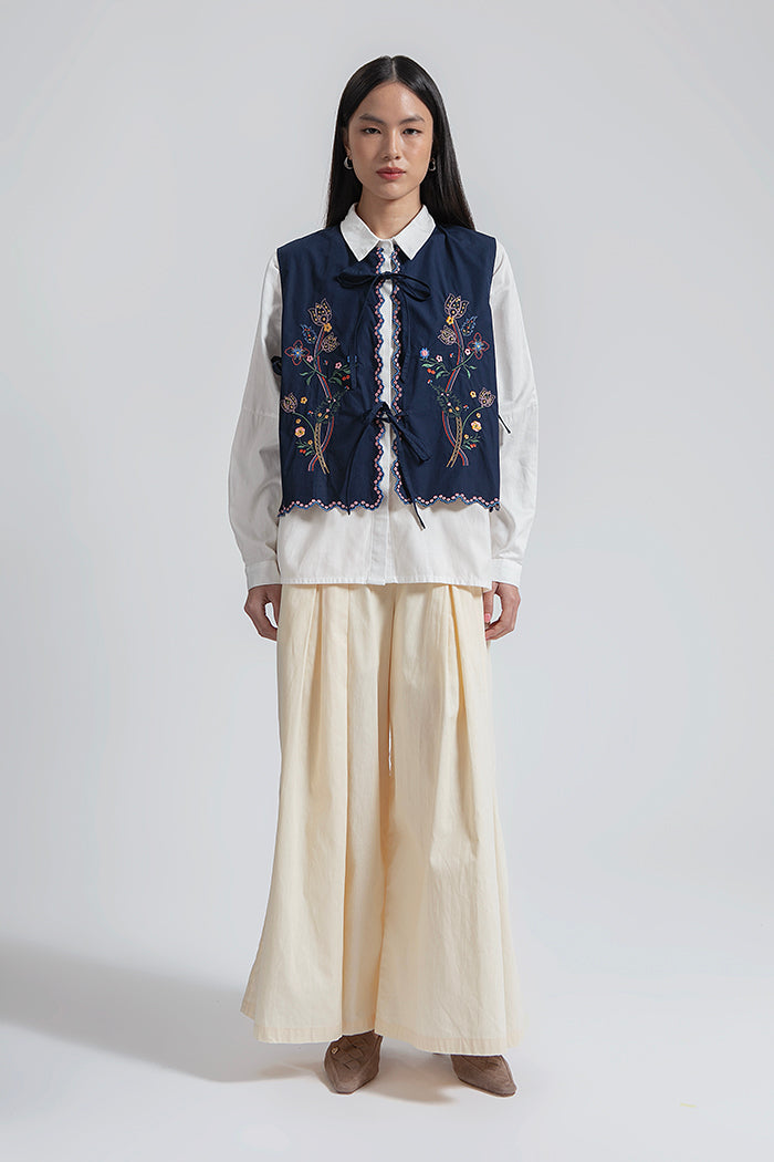 Navy Embroidery Pino