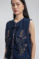 Navy Embroidery Pino