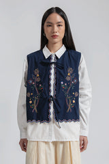 Navy Embroidery Pino