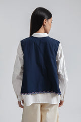 Navy Embroidery Pino