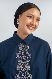 Navy Embroidery  Shazi