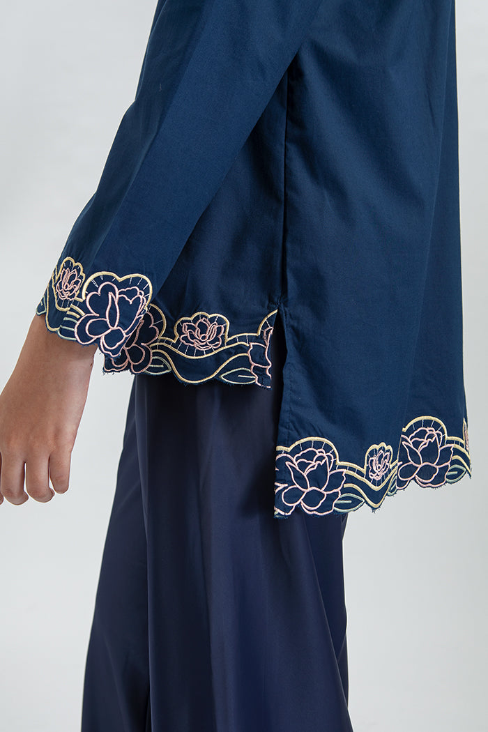 Navy Embroidery  Shazi