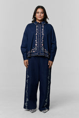 Navy Embroidery Fiosa