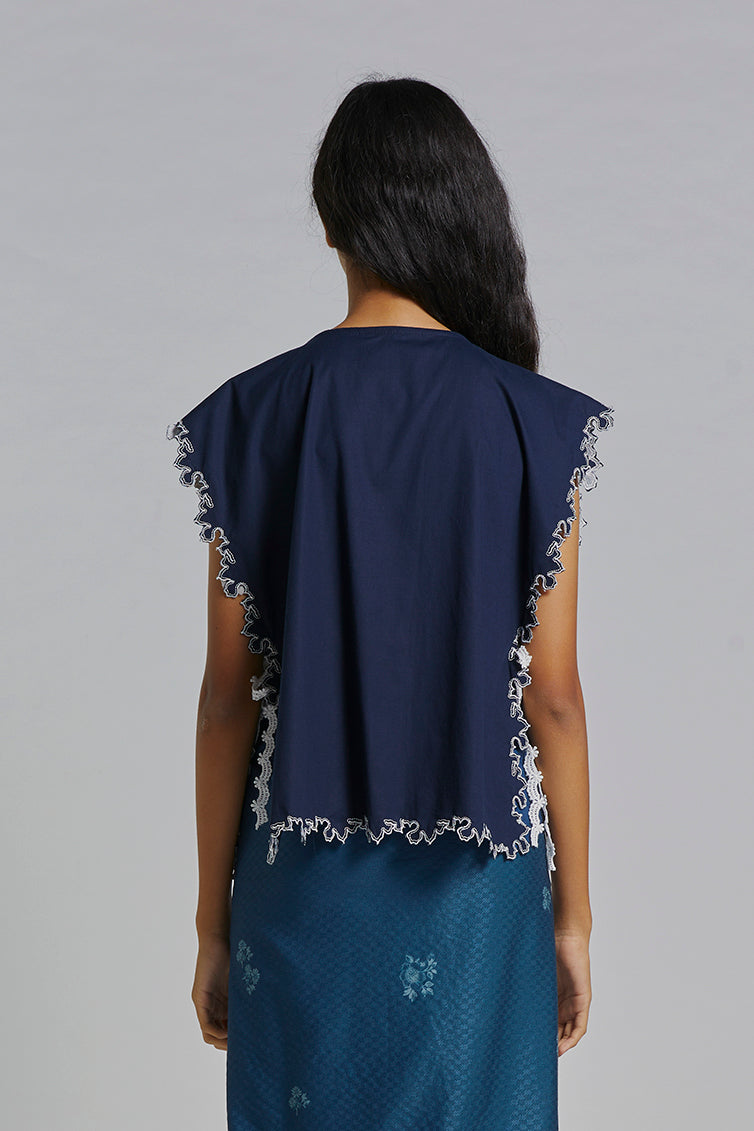 Navy Floral Araceli