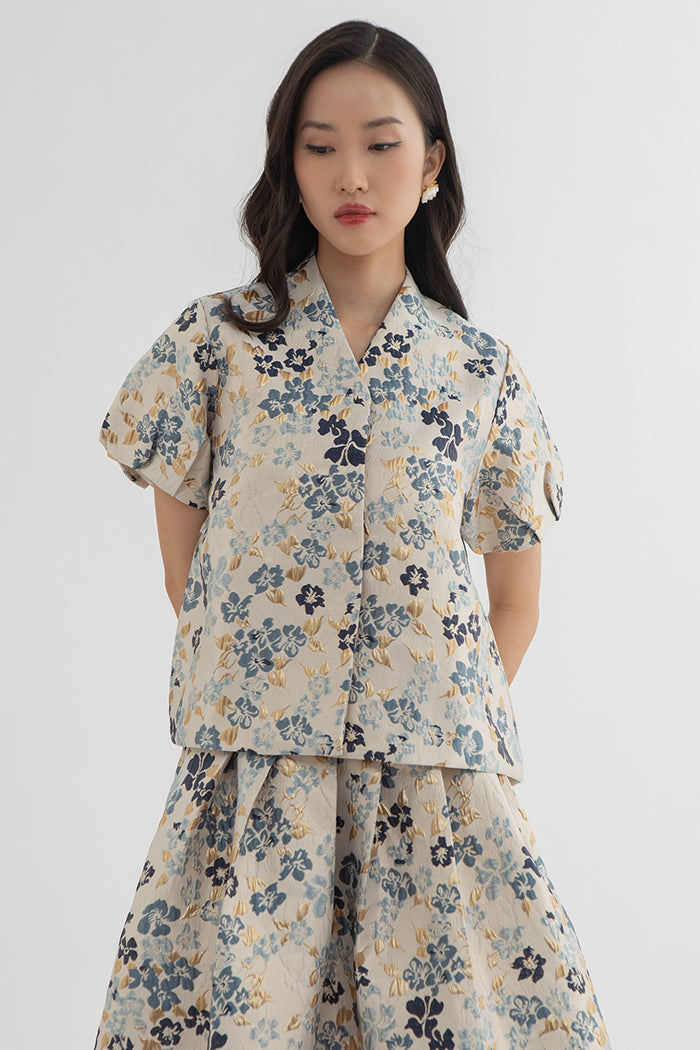 Navy Floral Miu