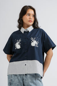 Navy Striped Forli - Defect Sale