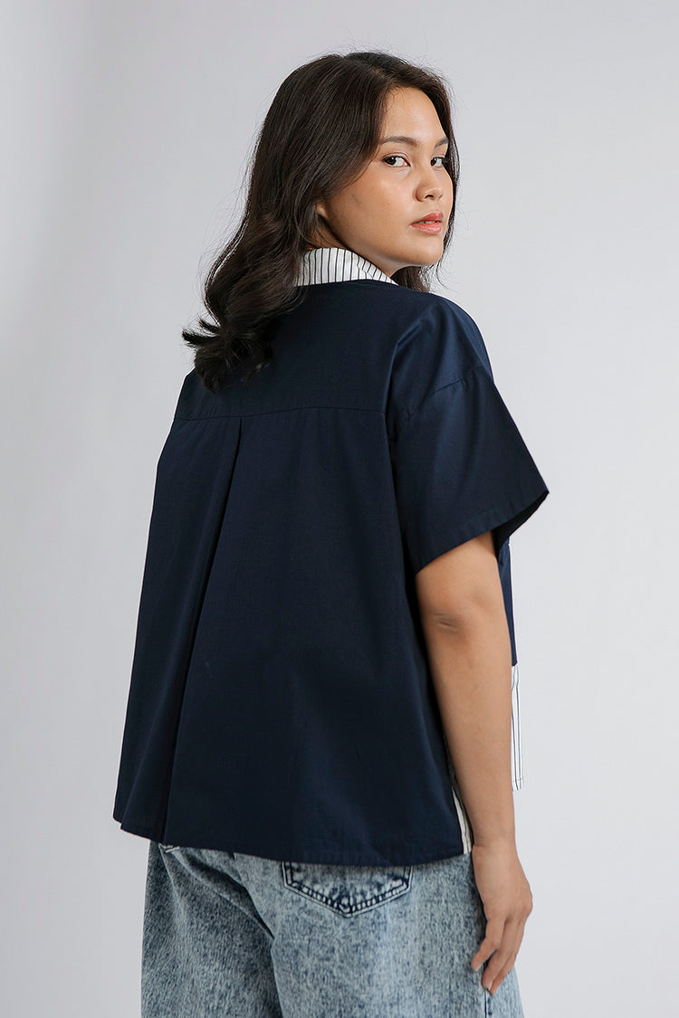 Navy Striped Forli - Defect Sale