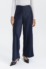 Navy Satin Pama