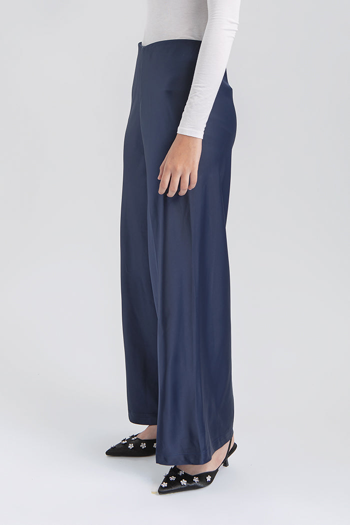 Navy Satin Pama