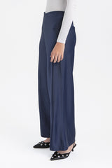 Navy Satin Pama