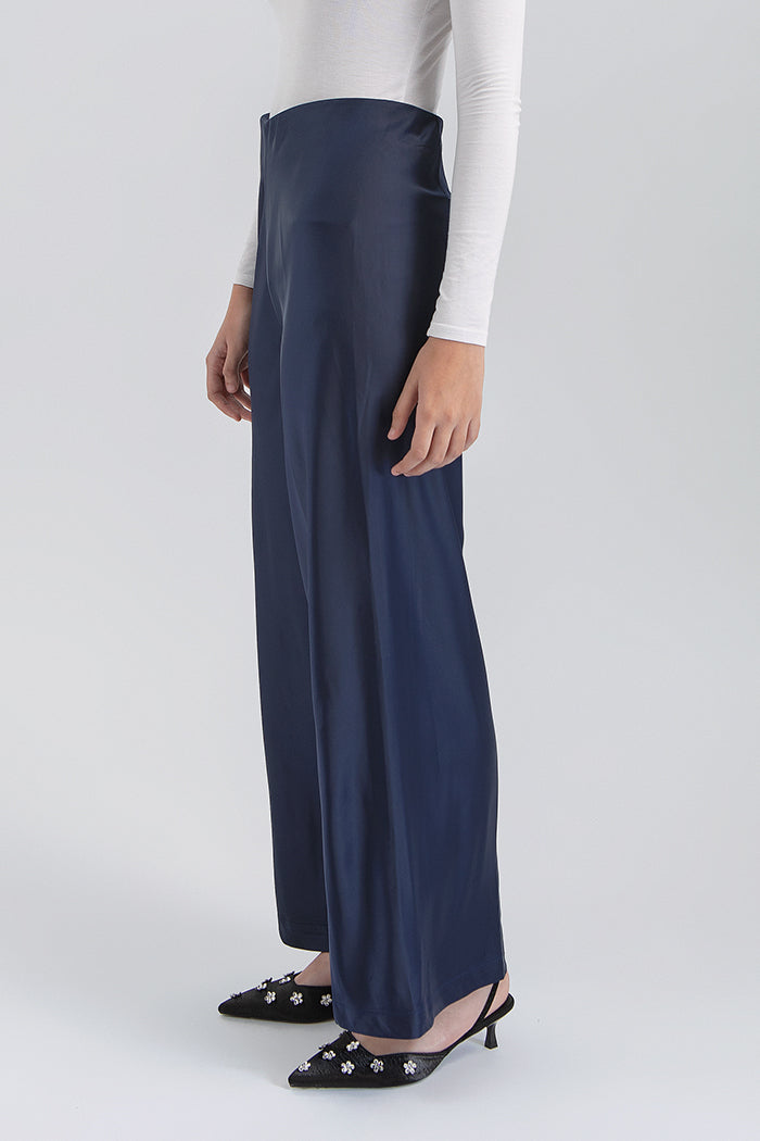 Navy Satin Pama