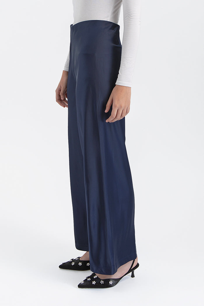 Navy Satin Pama