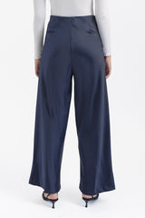 Navy Satin Pama