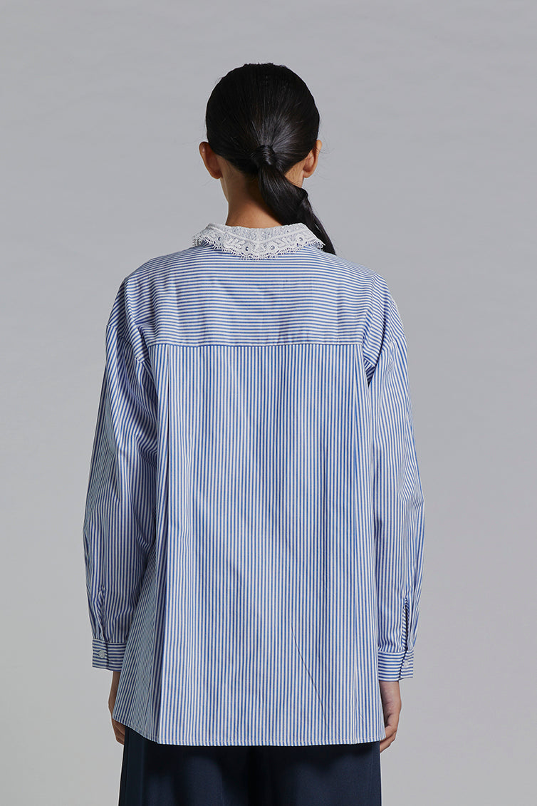 Navy Striped Azalya - Defect Sale