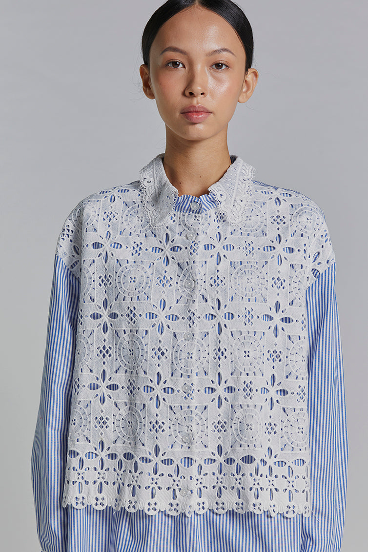 Navy Striped Azalya - Defect Sale