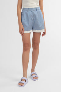 Navy Striped Felpa