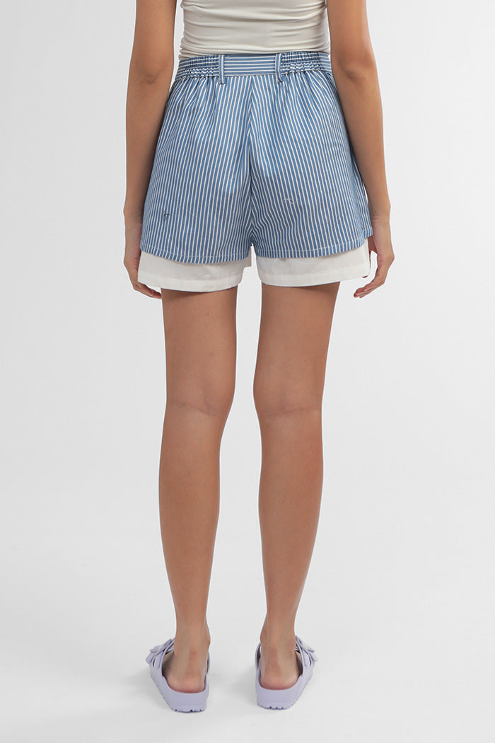 Navy Striped Felpa