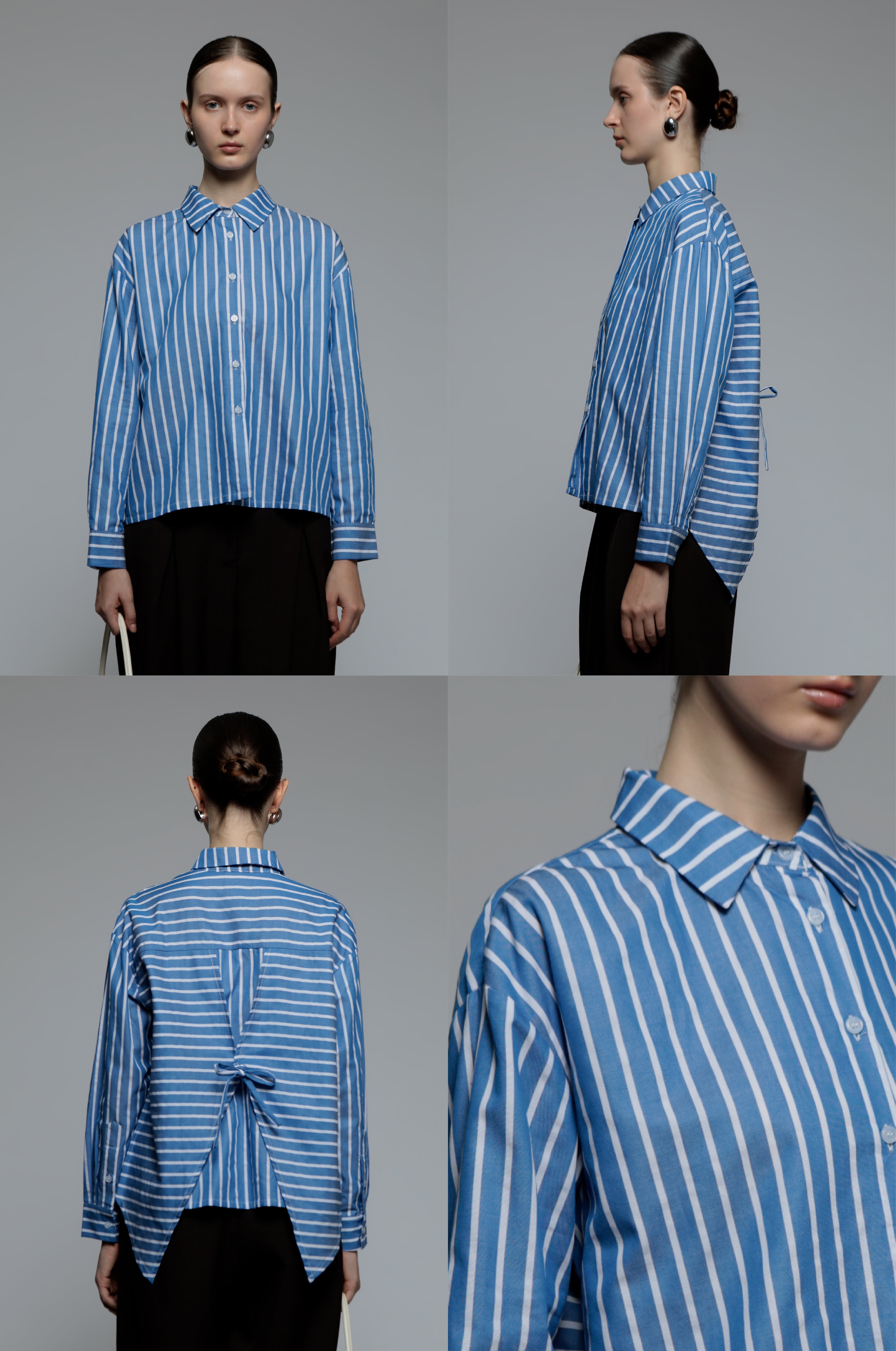 Navy Striped Monday Shirt