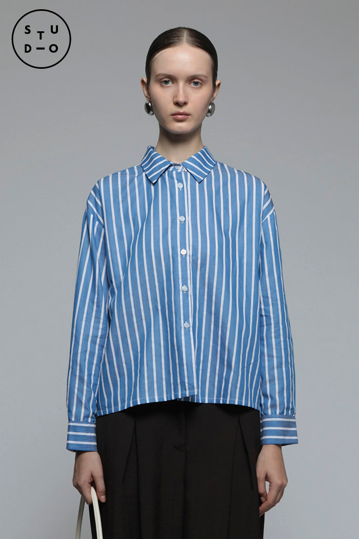 Navy Striped Monday Shirt