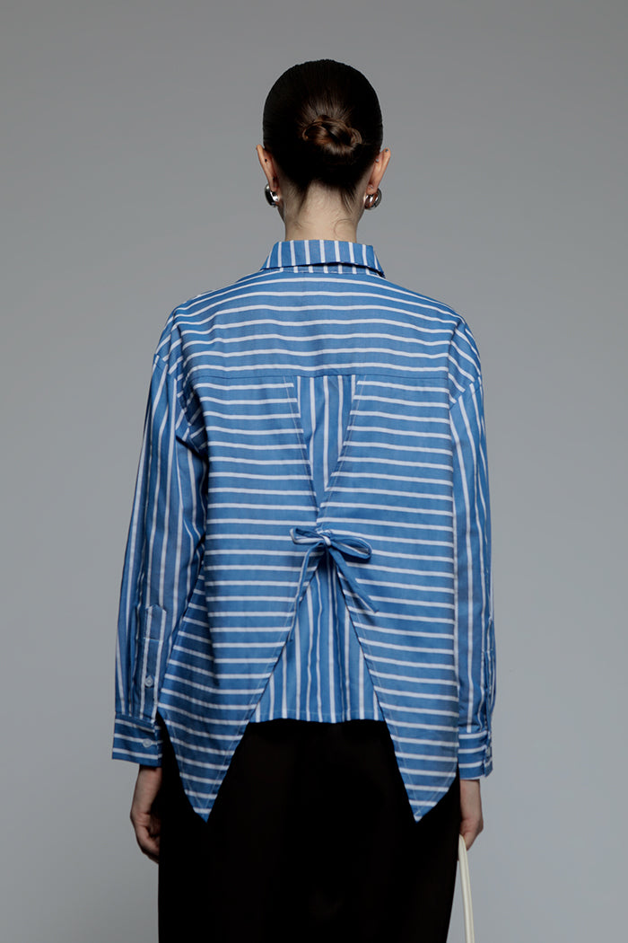 Navy Striped Monday Shirt