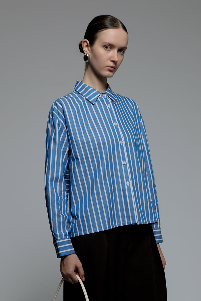 Navy Striped Monday Shirt