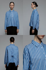 Navy Striped Monday Shirt