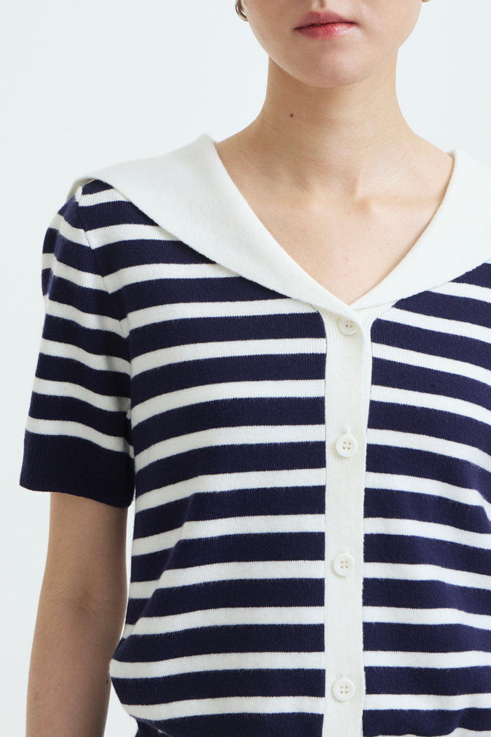 Navy Striped Tinsel