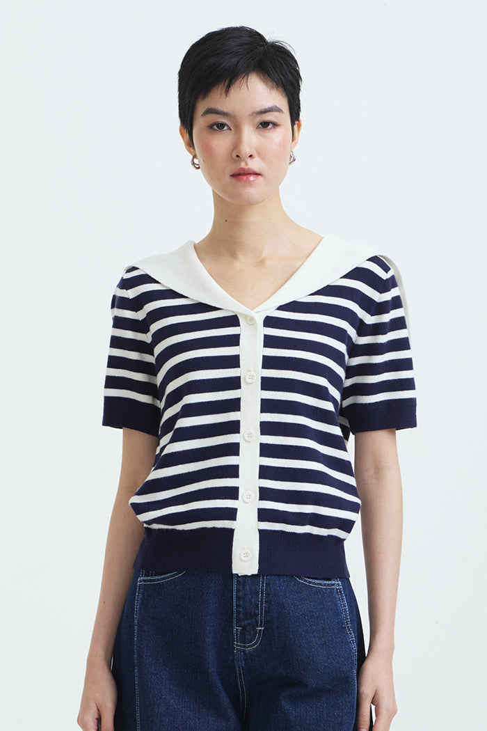 Navy Striped Tinsel