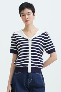 Navy Striped Tinsel