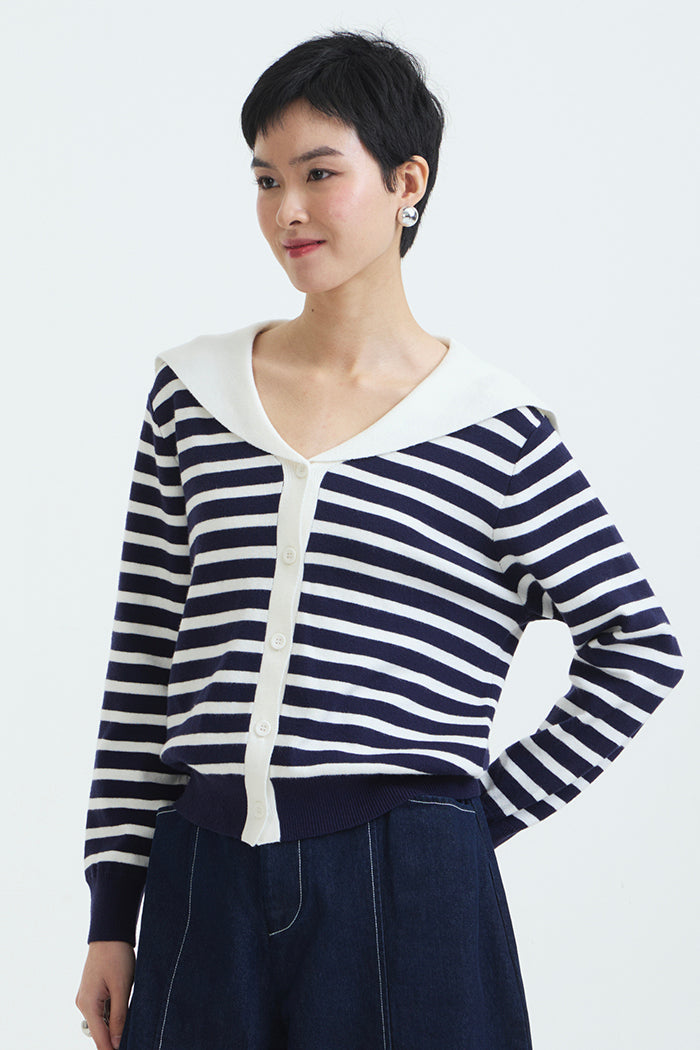 Navy Striped Tusha