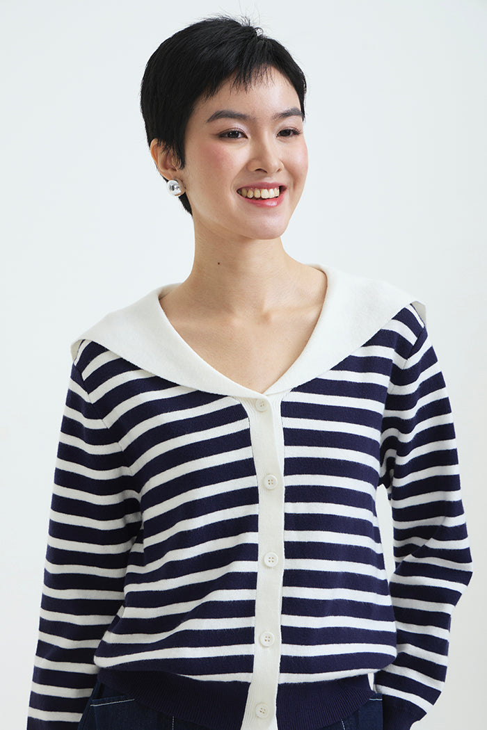 Navy Striped Tusha
