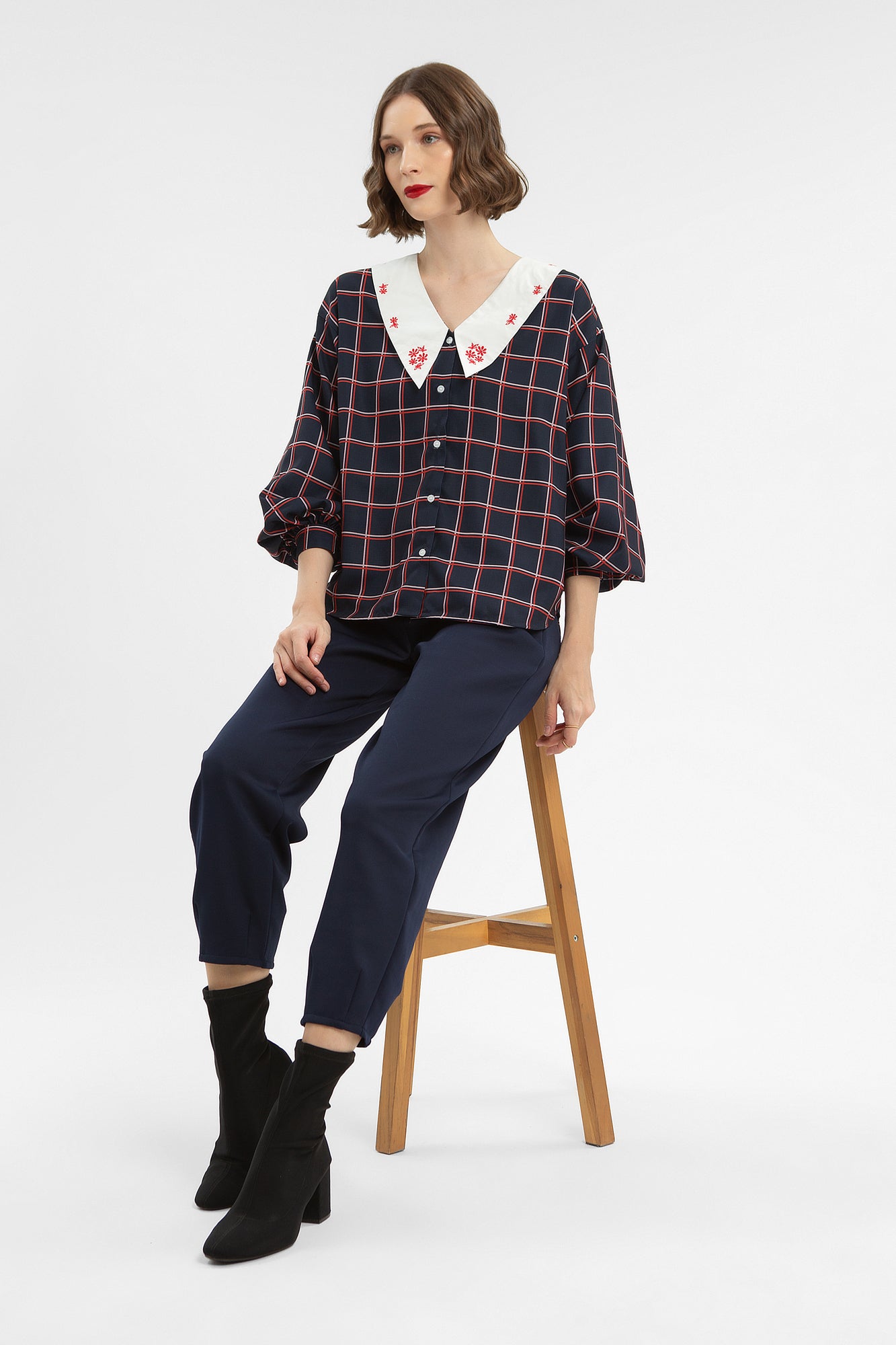 Navy Windowpane Nadler