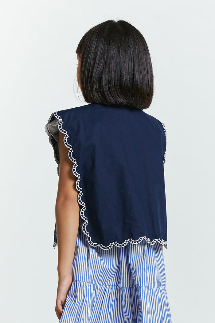 Navy Embroidery Hiba