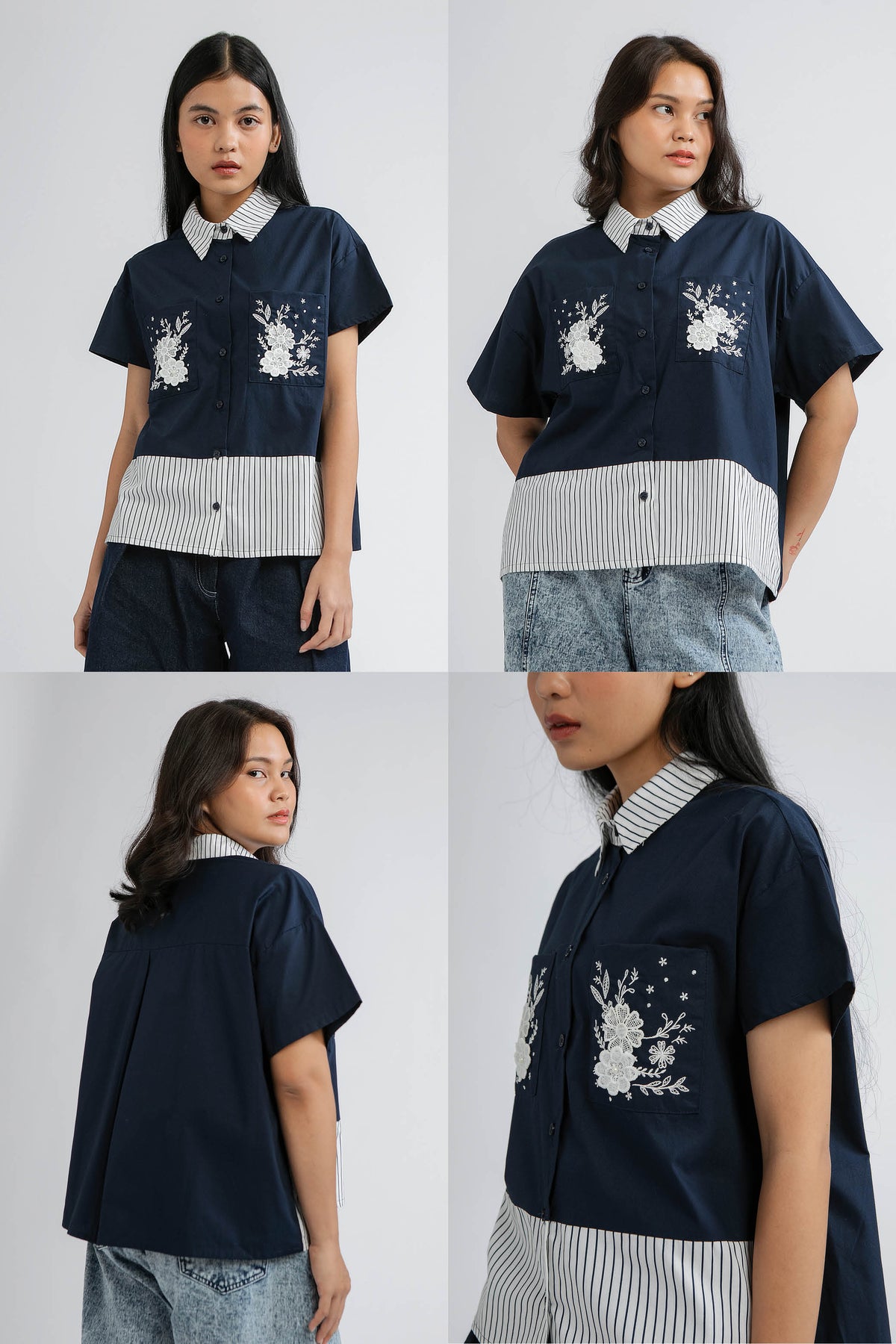 Navy Striped Forli - Defect Sale