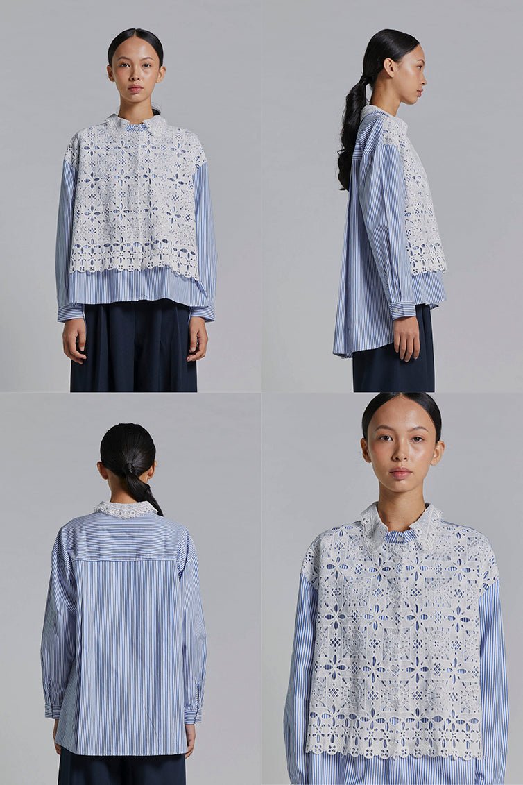Navy Striped Azalya - Defect Sale