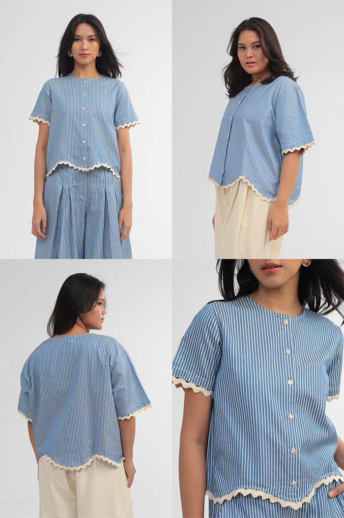 Navy Striped Kerida