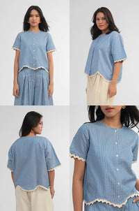 Navy Striped Kerida