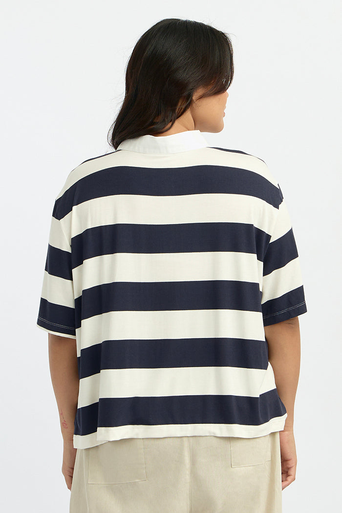 Navy Striped Porlan