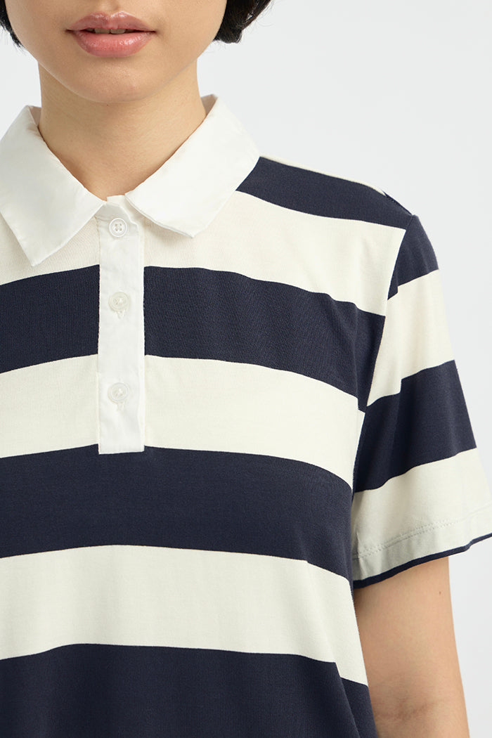 Navy Striped Porlan